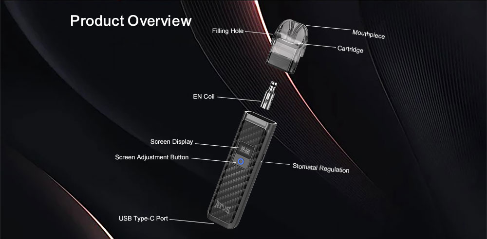 DE019 Dispositivo del sistema del kit de cápsulas precargado ATVS Vape